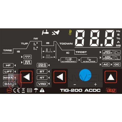 MASTRO TIG-200 AC/DC LED hegesztő inverter