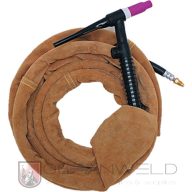   PYTHONrap™ kábelvédő, világosbarna, hasított tehénbőr, 5 méteres hosszúság és 50 mm-es átmérő, tépőzáras megoldás