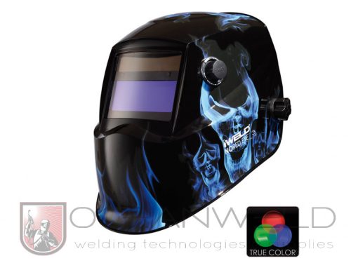 IWELD NORED EYE 3 Automata hegesztő fejpajzs (kék-koponya)