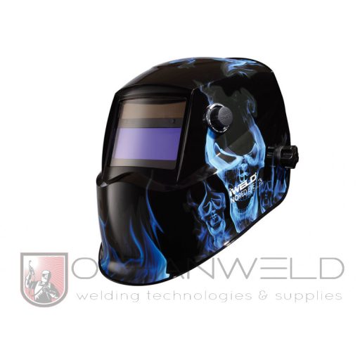 IWELD NORED EYE 3 Automata hegesztő fejpajzs (kék-koponya)