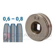   25x7,25x7,2 mm V profilú huzalelőtoló görgő: 0,6-0,8 (MIG/MMA 160 D; MIG/MMA 160 SYN)