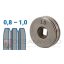 25x7,25x7,2 mm V profilú huzalelőtoló görgő: 0,8-1,0 (MIG/MMA 160 D; MIG/MMA 160 SYN)