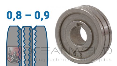 30x10x10 mm Recézett profilú huzalelőtoló görgő: 0,8-0,9 (MIG/MMA 200 D; MIG/MMA 200 LCD)