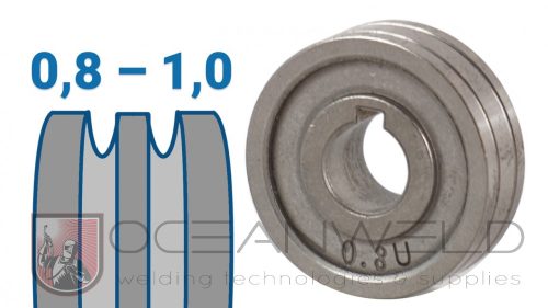 30x10x10 mm U profilú huzalelőtoló görgő: 0,8-1,0 (MIG/MMA 200 D; MIG/MMA 200 LCD)