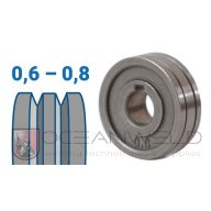   30x10x10 mm V profilú huzalelőtoló görgő: 0,6-0,8 (MIG/MMA 200 D; MIG/MMA 200 LCD)