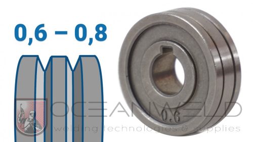 30x10x10 mm V profilú huzalelőtoló görgő: 0,6-0,8 (MIG/MMA 200 D; MIG/MMA 200 LCD)
