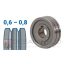 30x10x10 mm V profilú huzalelőtoló görgő: 0,6-0,8 (MIG/MMA 200 D; MIG/MMA 200 LCD)
