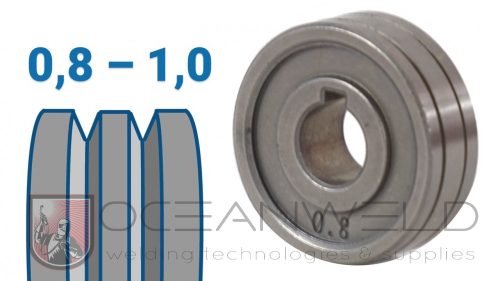 30x10x10 mm V profilú huzalelőtoló görgő: 0,8-1,0 (MIG/MMA 200 D; MIG/MMA 200 LCD)