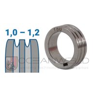   30x22x10 mm U profilú huzalelőtoló görgő: 1,0-1,2 (ZEUS 200 DP; ZEUS 300 DP)