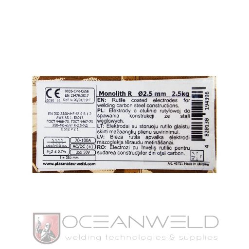 Elektróda rutilos MONOLIT-R 2,5mm/ 2,5kg